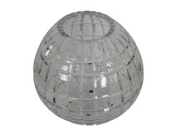 Vintage Irish Crystal Heavy Clear Cut Orb Rose Bowl Flower Vase 12”