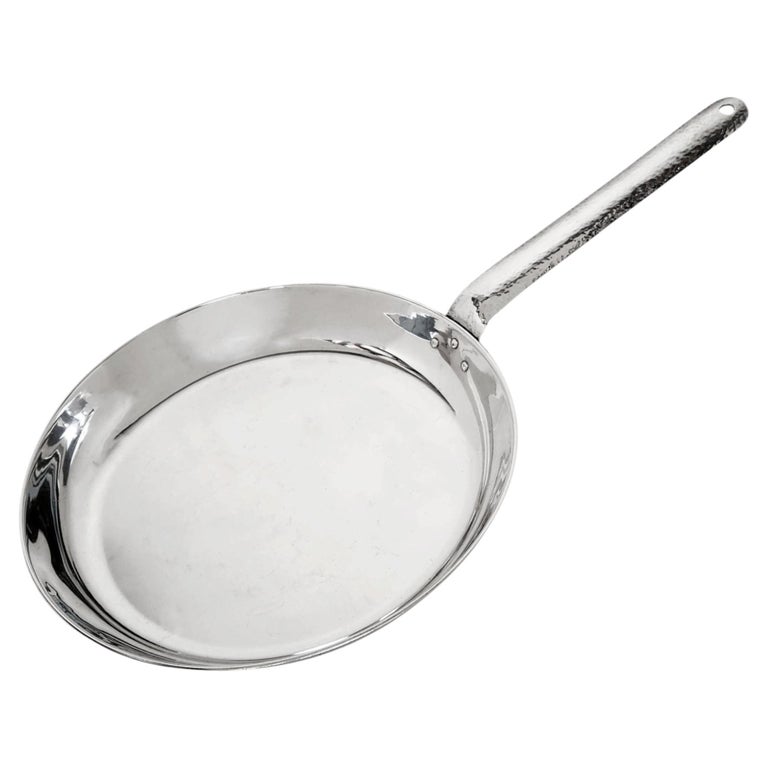 Vintage Irish Sterling Silver Frying Pan / Sauce Pan Dublin, Ireland 1977