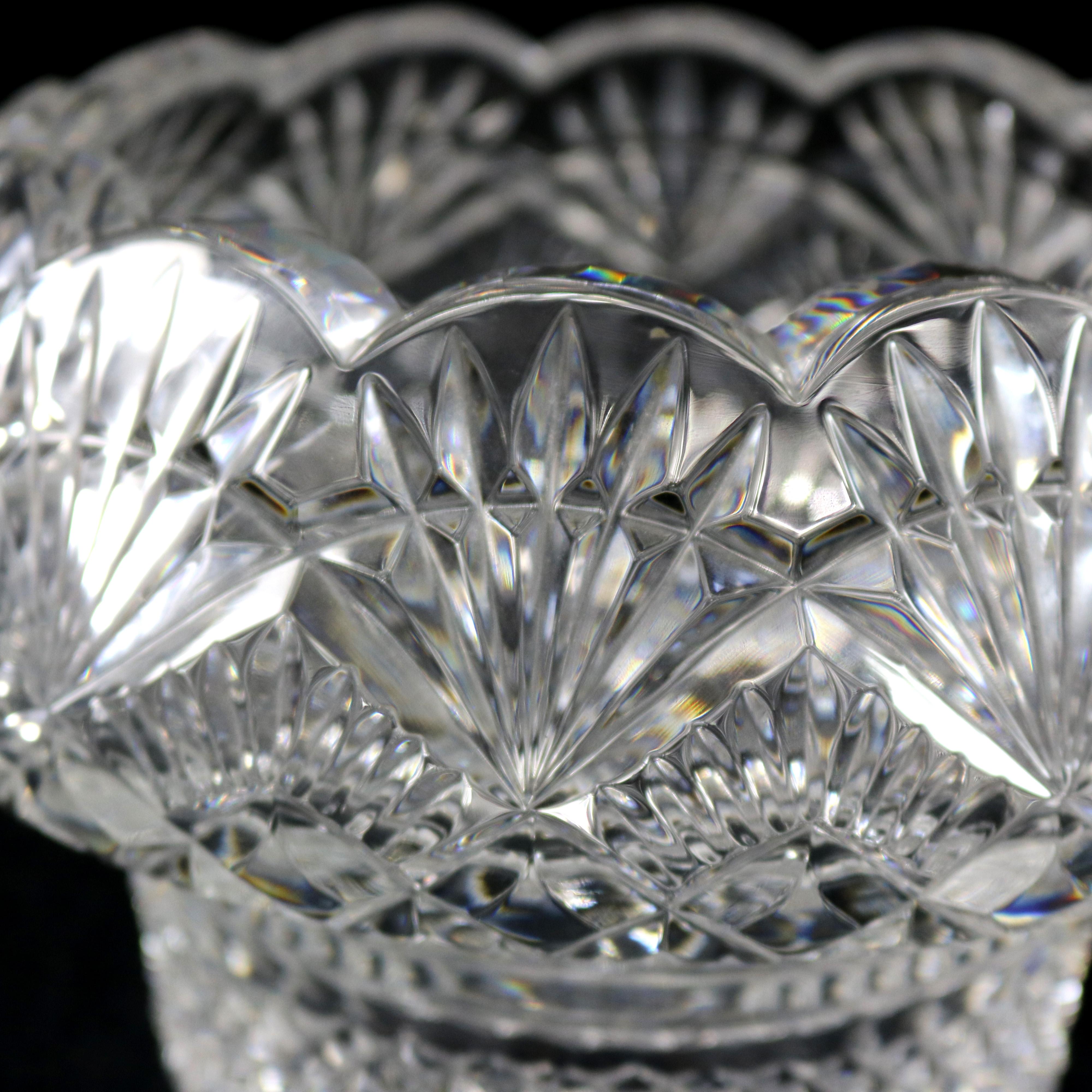 Vintage Irish Waterford School Cut Crystal Center Bowl, 20th Century 3