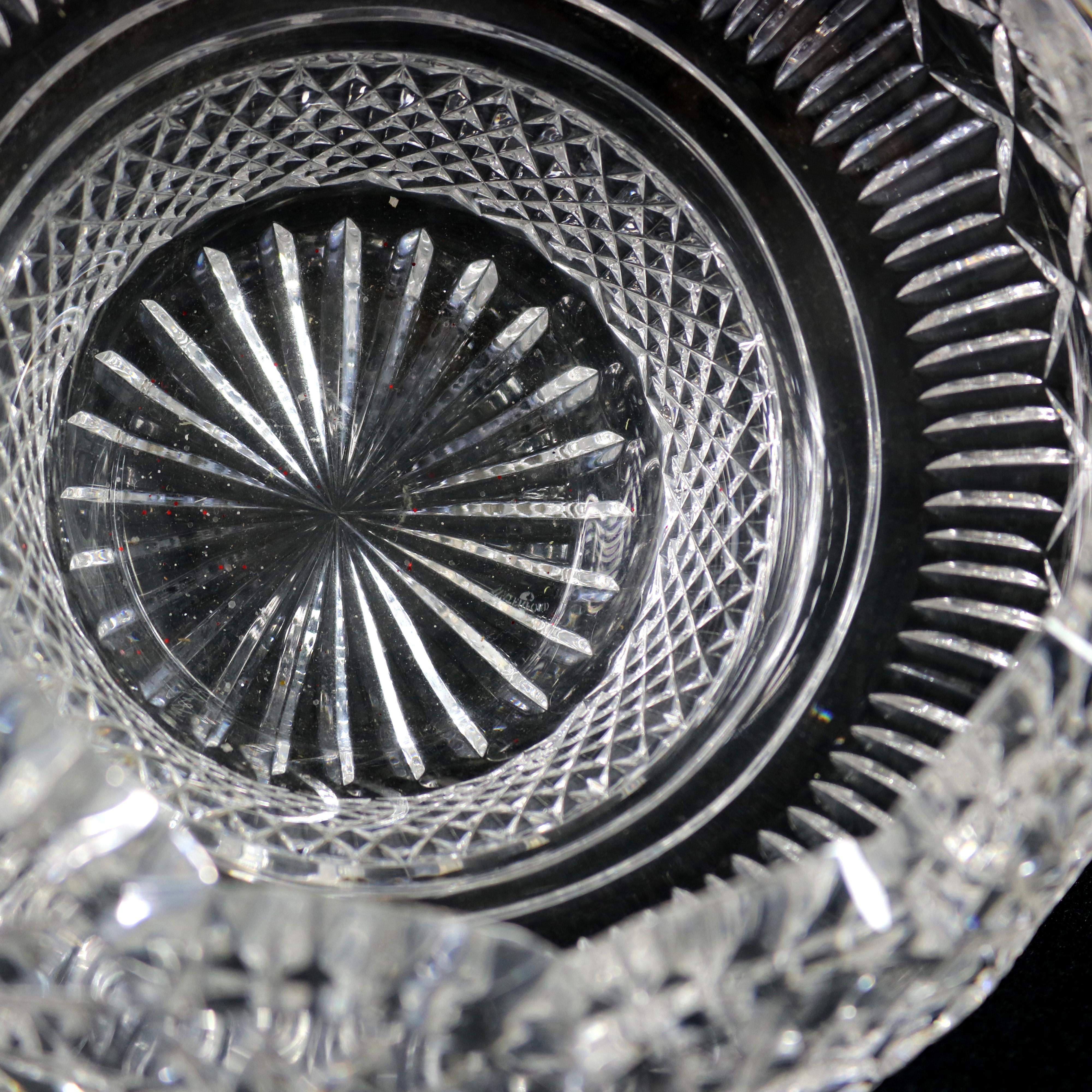 Vintage Irish Waterford School Cut Crystal Center Bowl, 20th Century 4