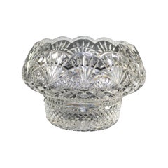 Vintage Irish Waterford School Cut Crystal Center Bowl, 20th Century