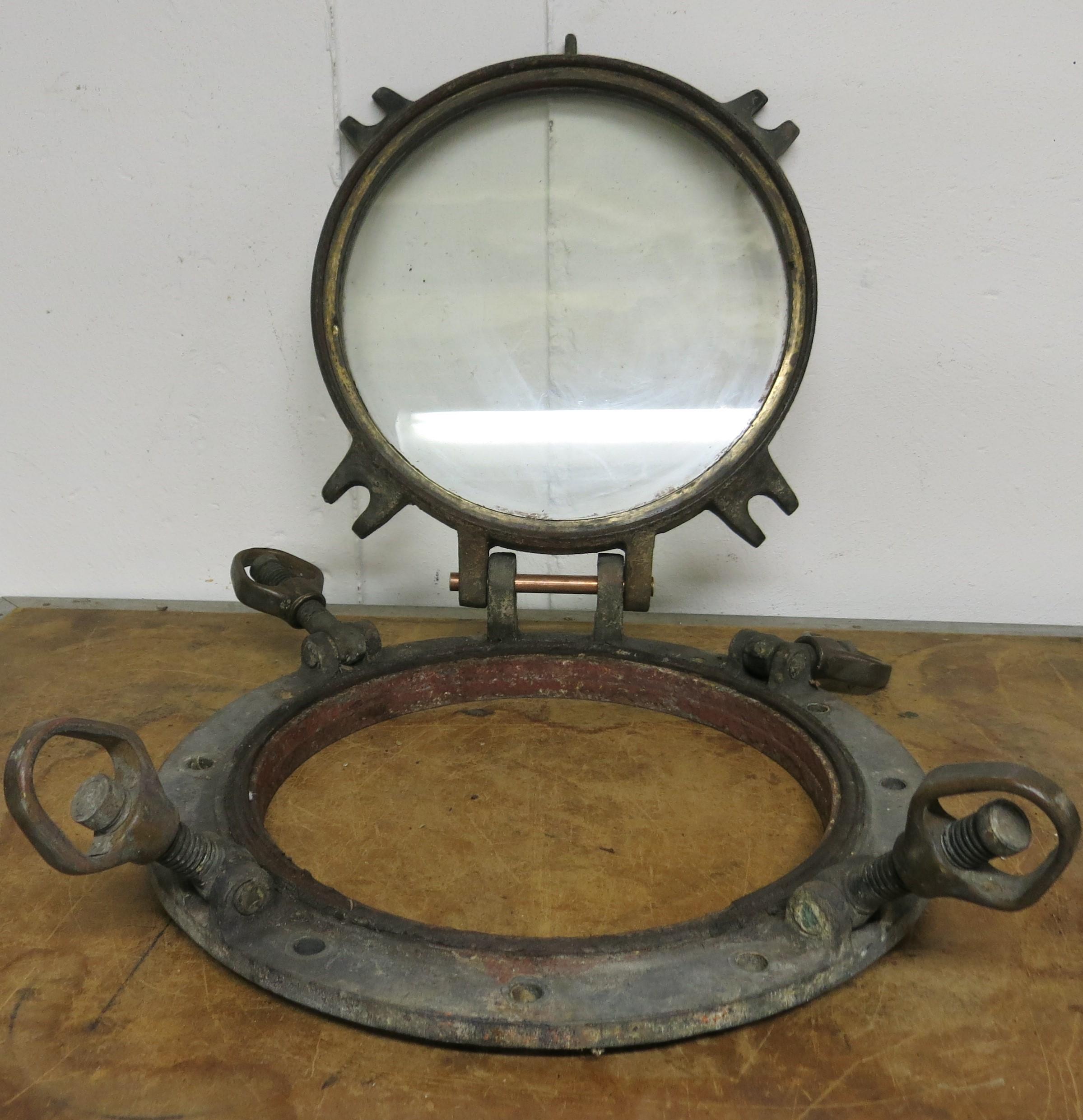 Vintage Iron and Brass Ship's Porthole 1