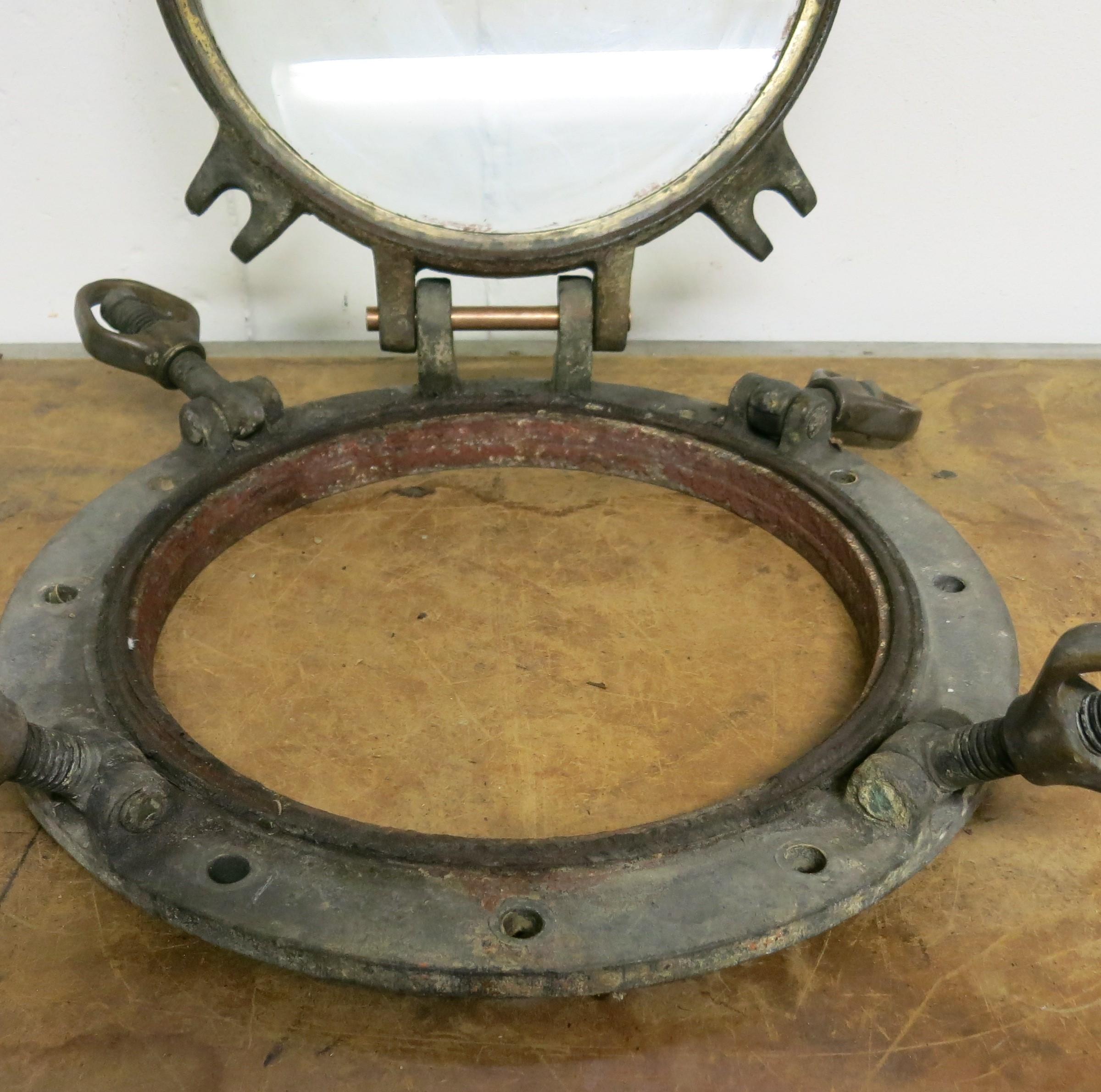 Vintage Iron and Brass Ship's Porthole 2