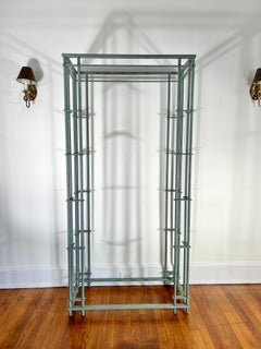 Walter Lamb Style Étagère Iron and Glass