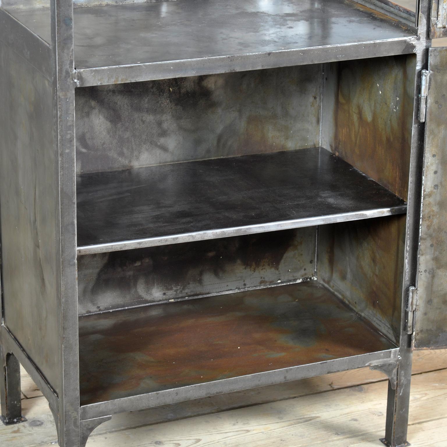 Mid-20th Century Vintage iron and glass Medical Cabinet, 1950’s