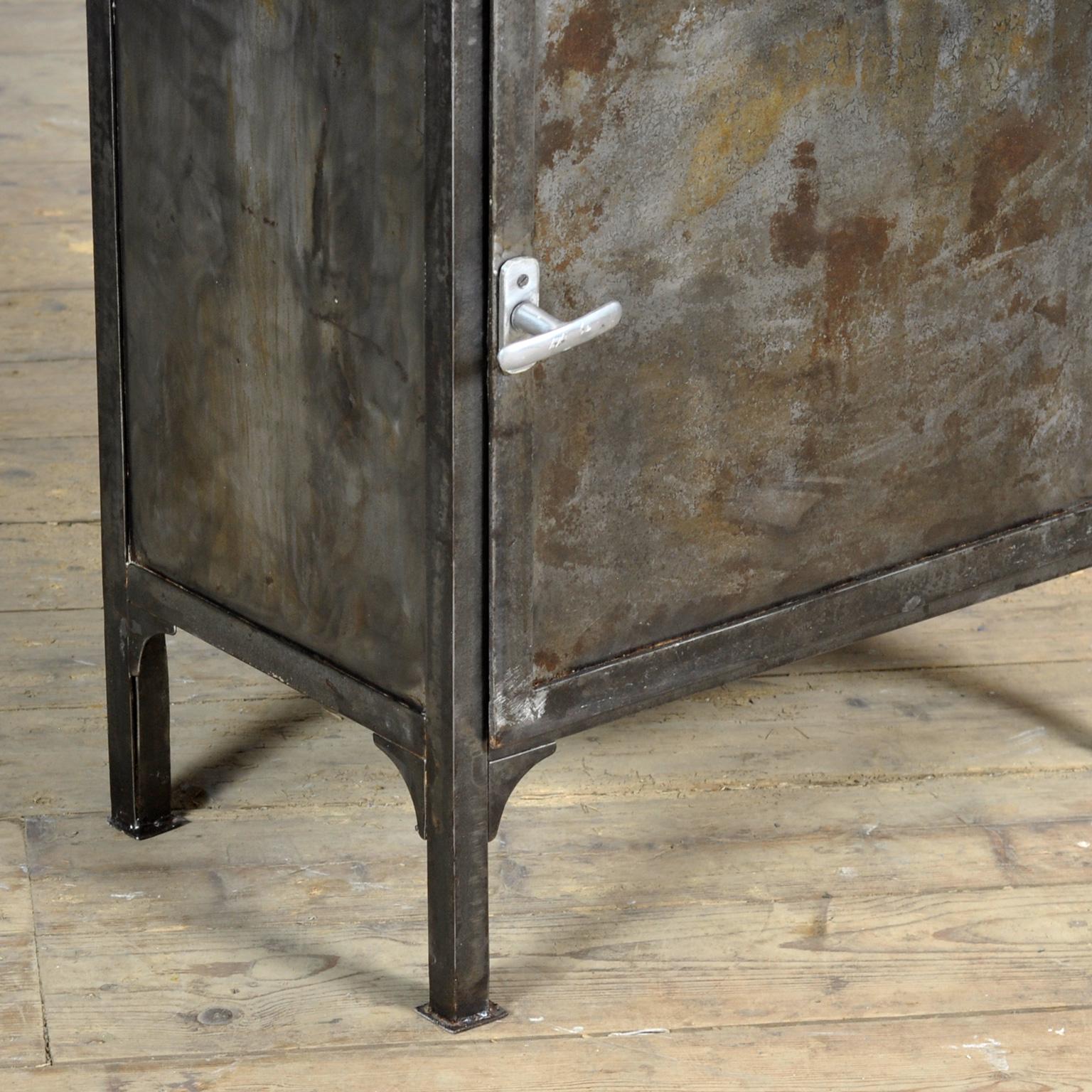 Vintage iron and glass Medical Cabinet, 1950’s 1