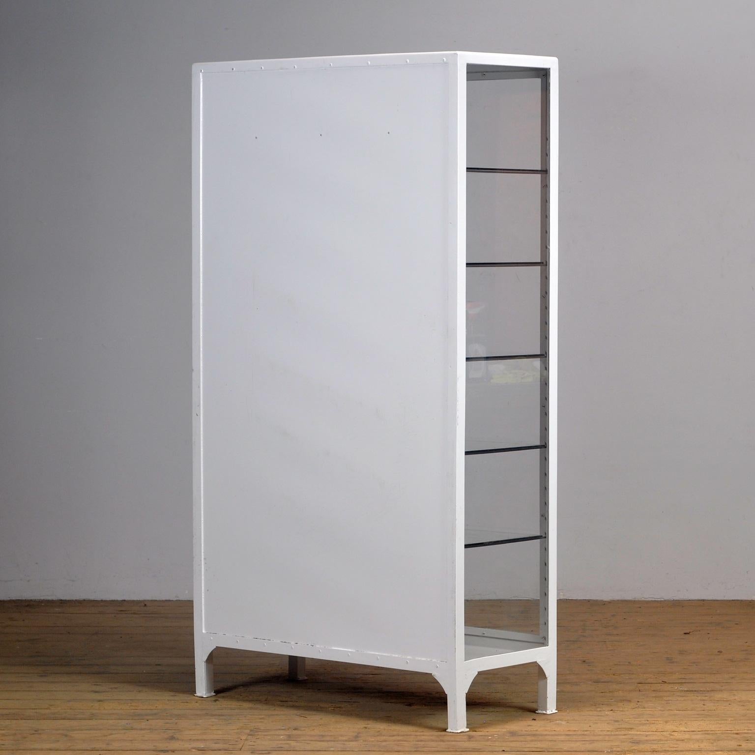 Vintage Iron And Glass Medical Cabinet, 1960s 4