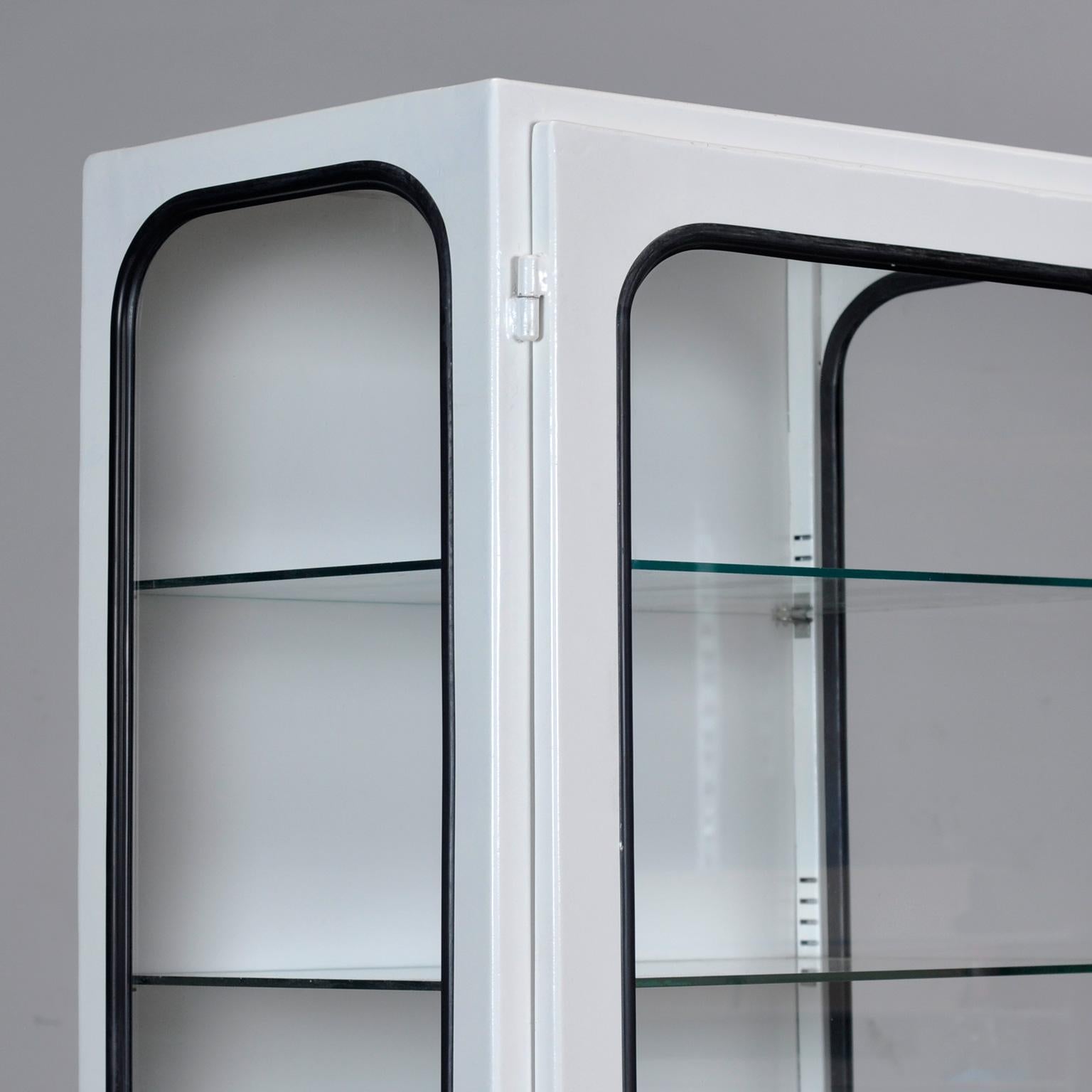 Late 20th Century Vintage Iron And Glass Medical Cabinet, 1970’s