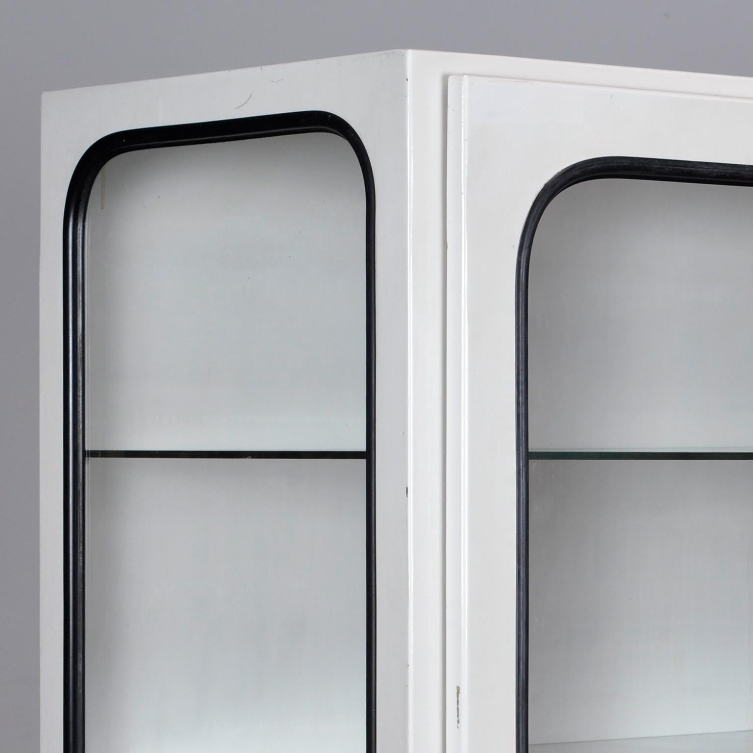 Late 20th Century Vintage Iron And Glass Medical Cabinet, 1970s For Sale
