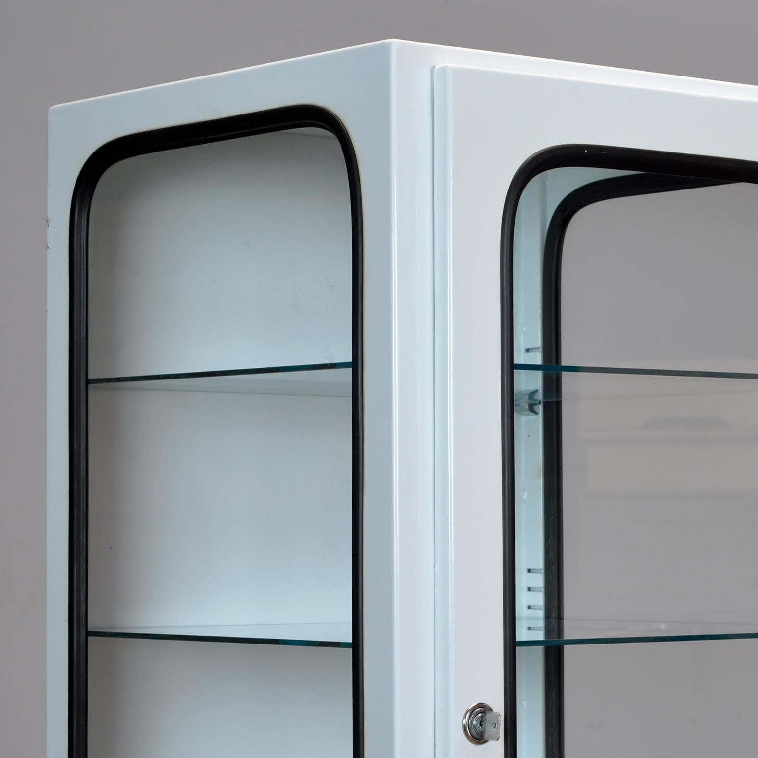Late 20th Century Vintage Iron and Glass Medical Cabinet, 1970s