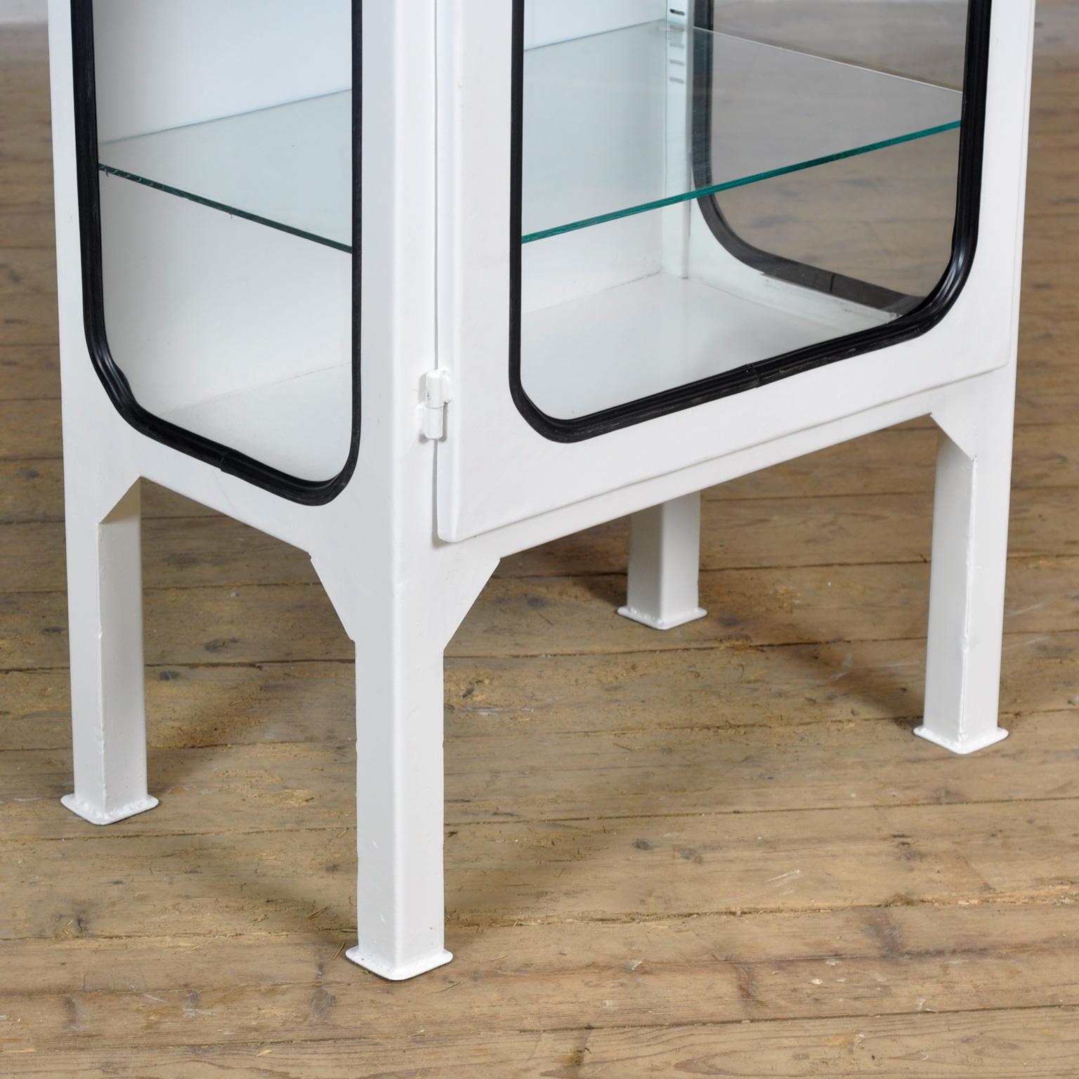 Vintage Iron And Glass Medical Cabinet, 1970’s 1