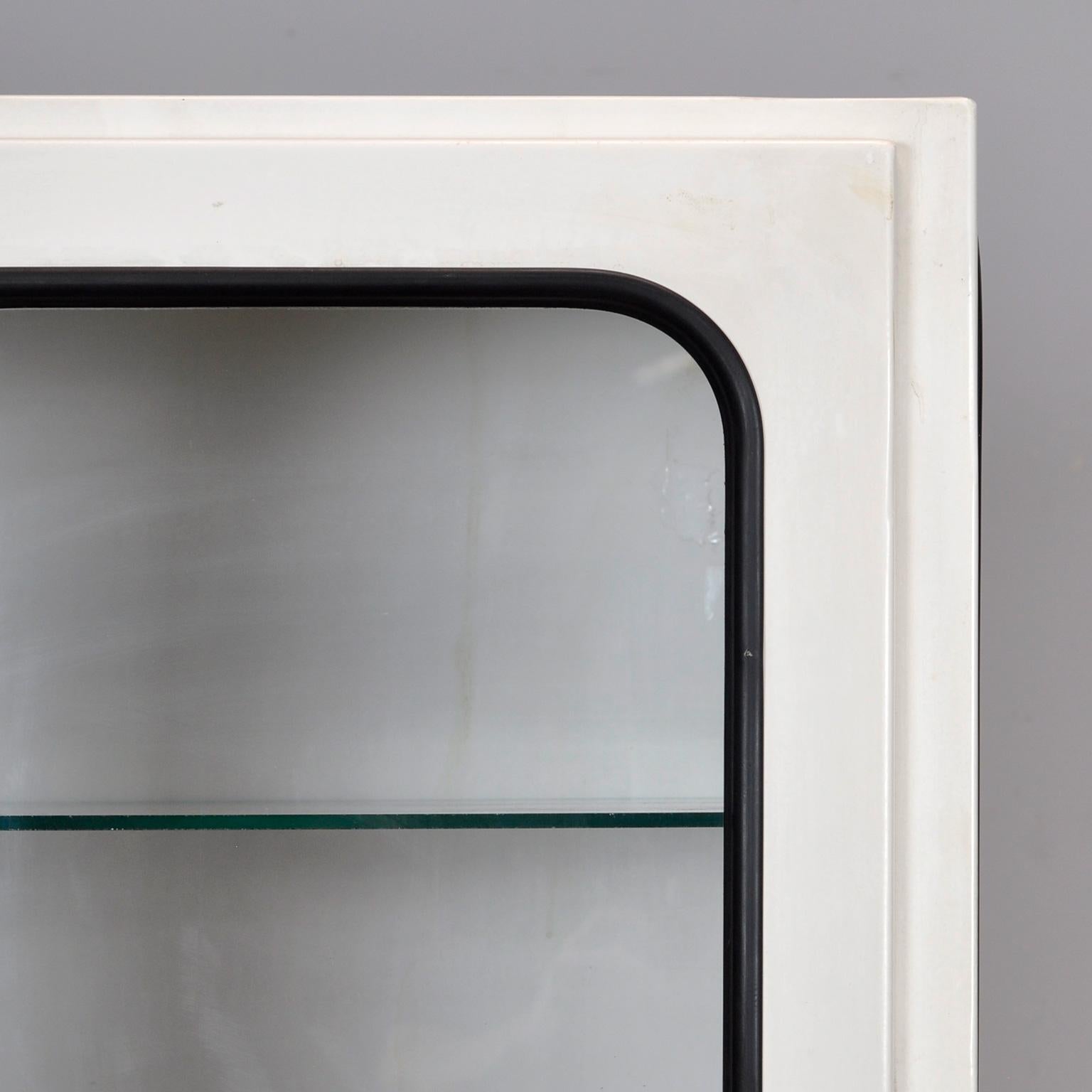 Vintage Iron And Glass Medical Cabinet, 1970s For Sale 2