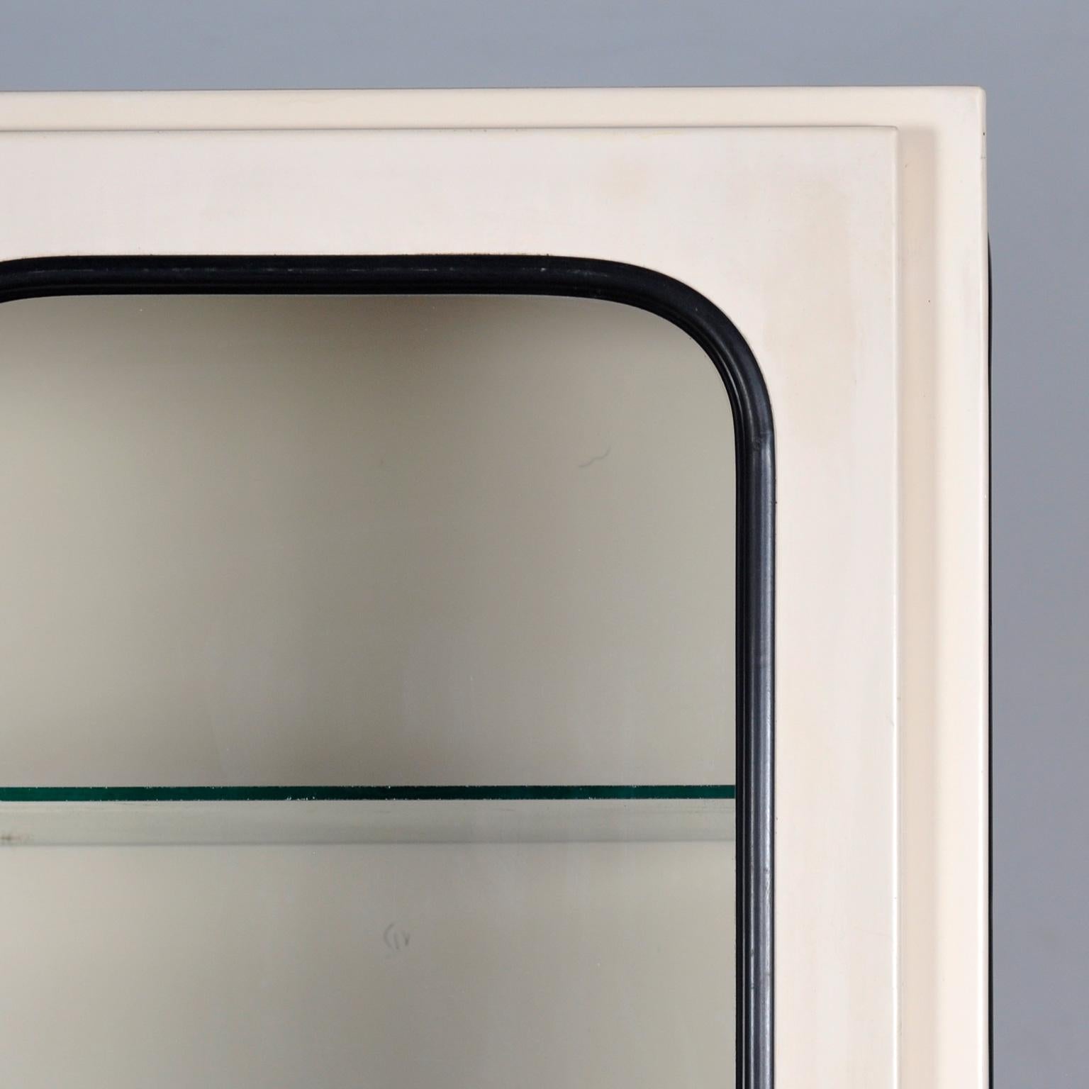 Vintage Iron And Glass Medical Cabinet, 1970s For Sale 3