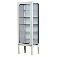 Vintage Iron And Glass Medical Cabinet, 1970’s