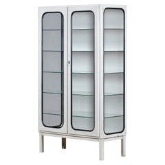 Vintage Iron And Glass Medical Cabinet, 1970s
