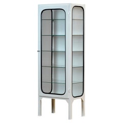 Cabinet médical vintage en fer et verre, années 1970