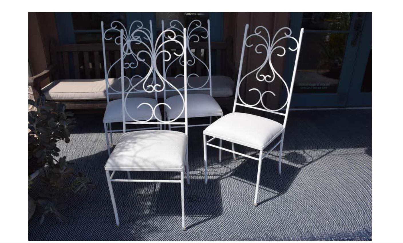 Vintage Iron and Marble Dining Set - 5 Pieces For Sale 2
