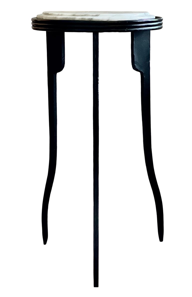 Vintage Iron and Marble Display Stand For Sale at 1stDibs