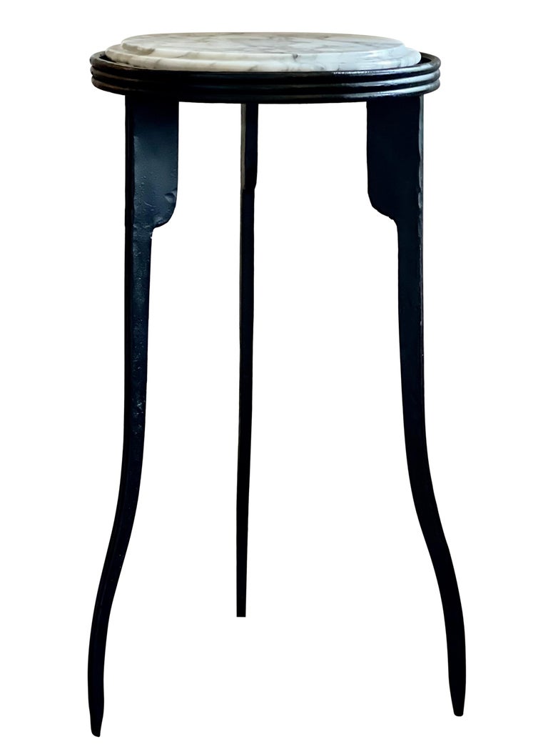 Vintage Iron and Marble Display Stand For Sale at 1stDibs