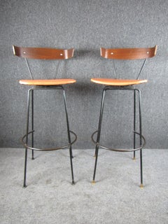 Vintage Iron Bar Stools by Clifford Pascoe
