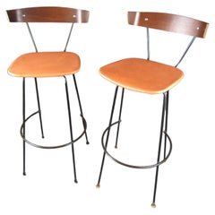 Vintage Iron Bar Stools by Clifford Pascoe