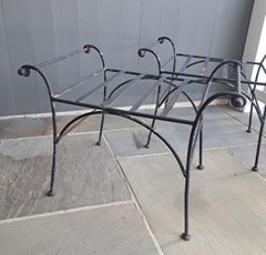 Vintage Iron Benches or Stools a Pair