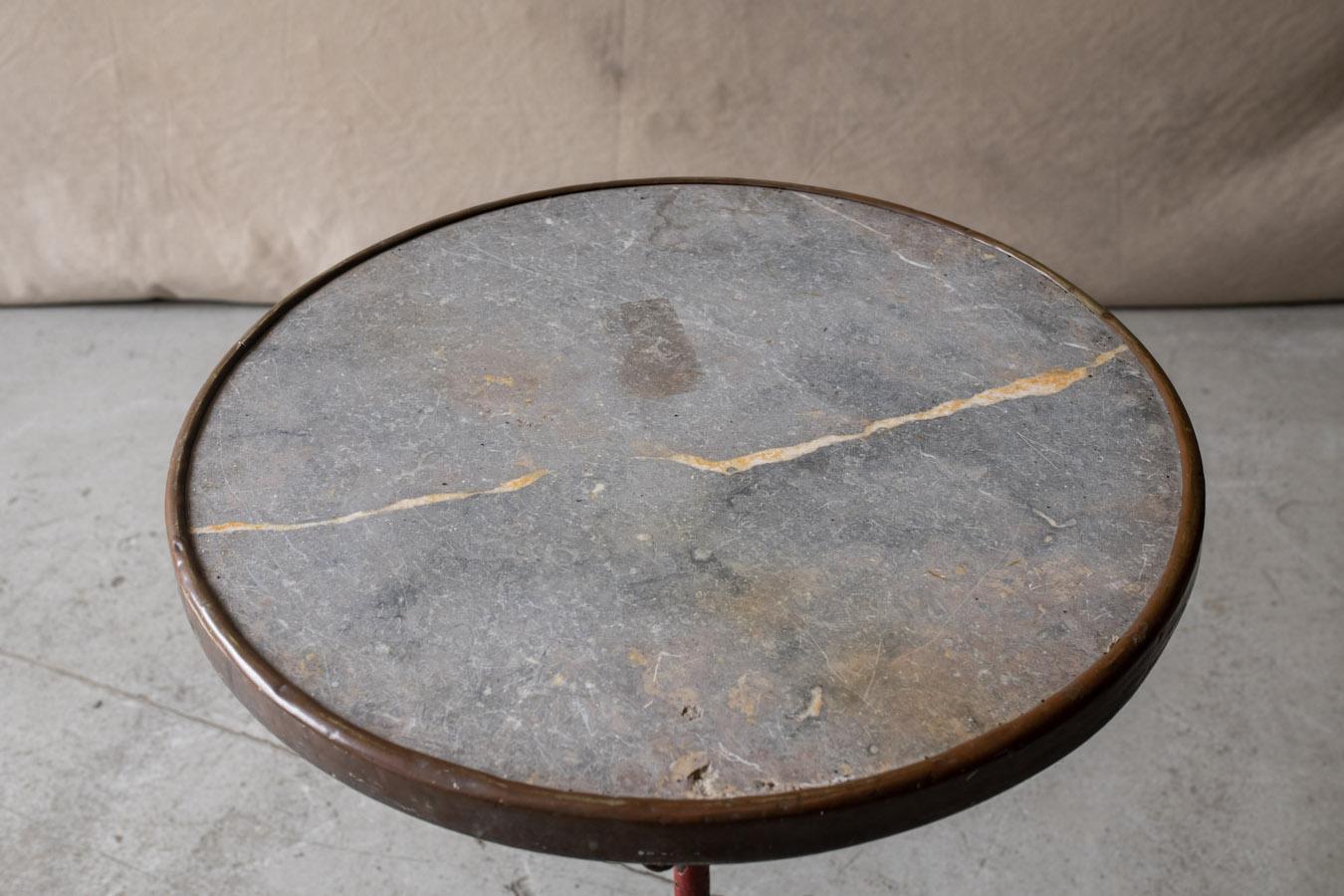 European Vintage Iron Bistro Table From France, Circa 1950