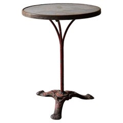 Vintage Iron Bistro Table From France, Circa 1950