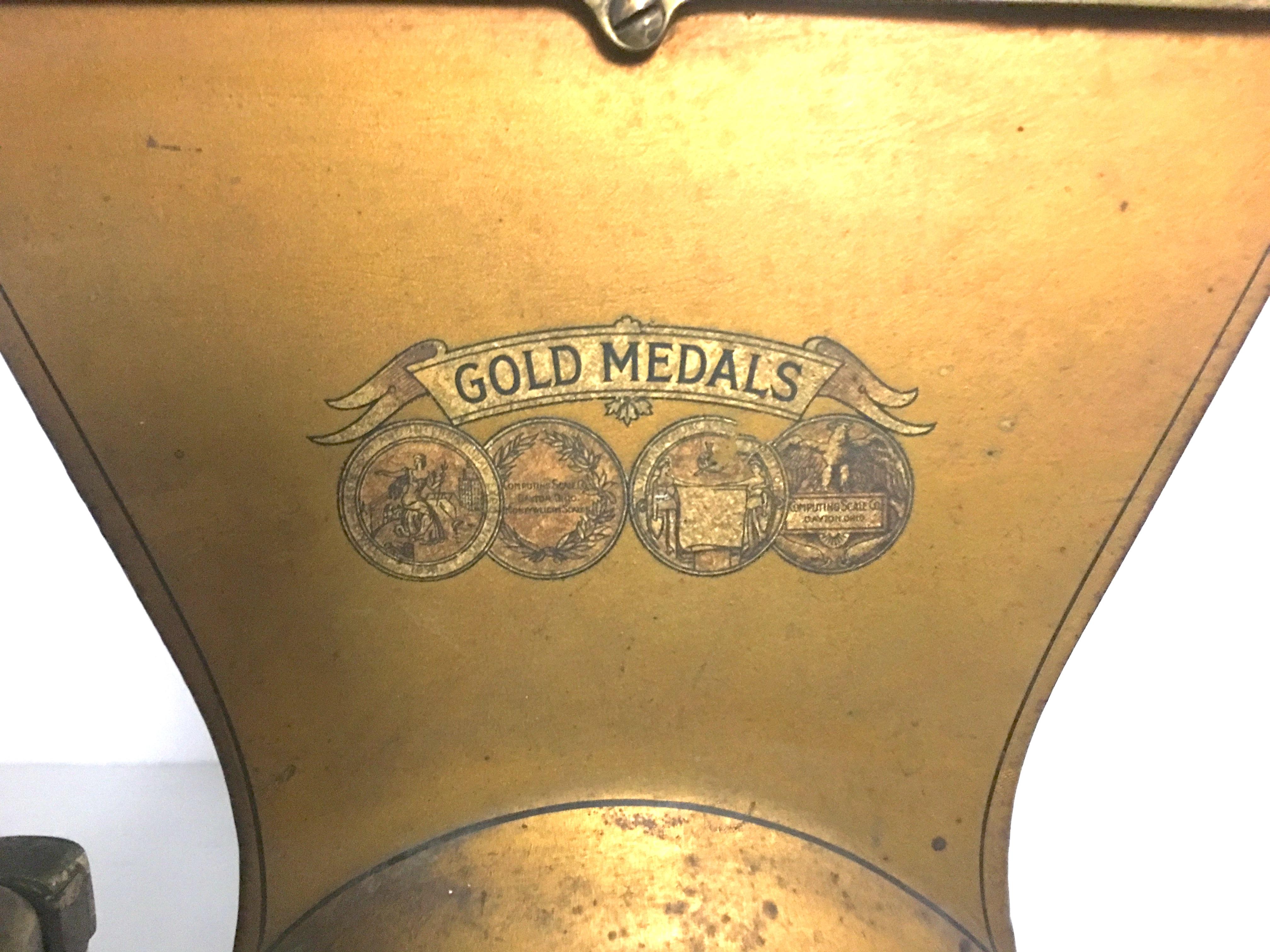 Vintage Iron & Brass Scale from Dayton 1