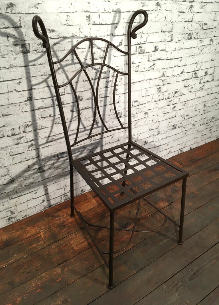 Vintage Iron Chair, 1930s at 1stDibs