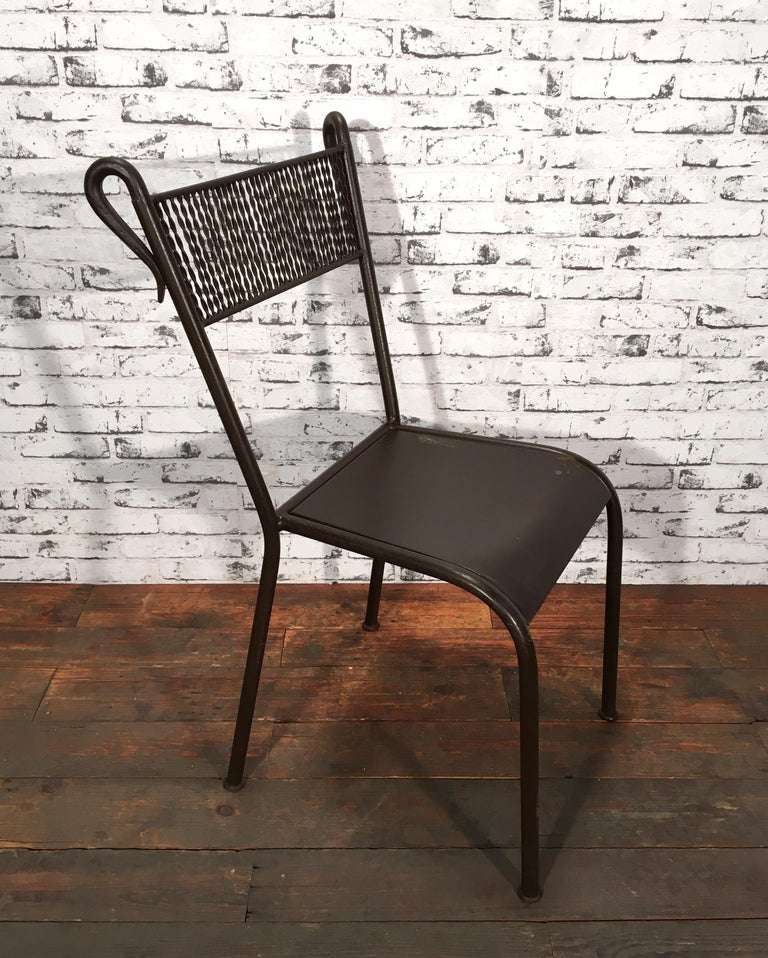 Vintage Iron Chair, 1930s at 1stDibs