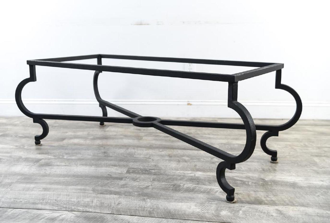Vintage Iron Coffee Table Base In Good Condition In Sheffield, MA