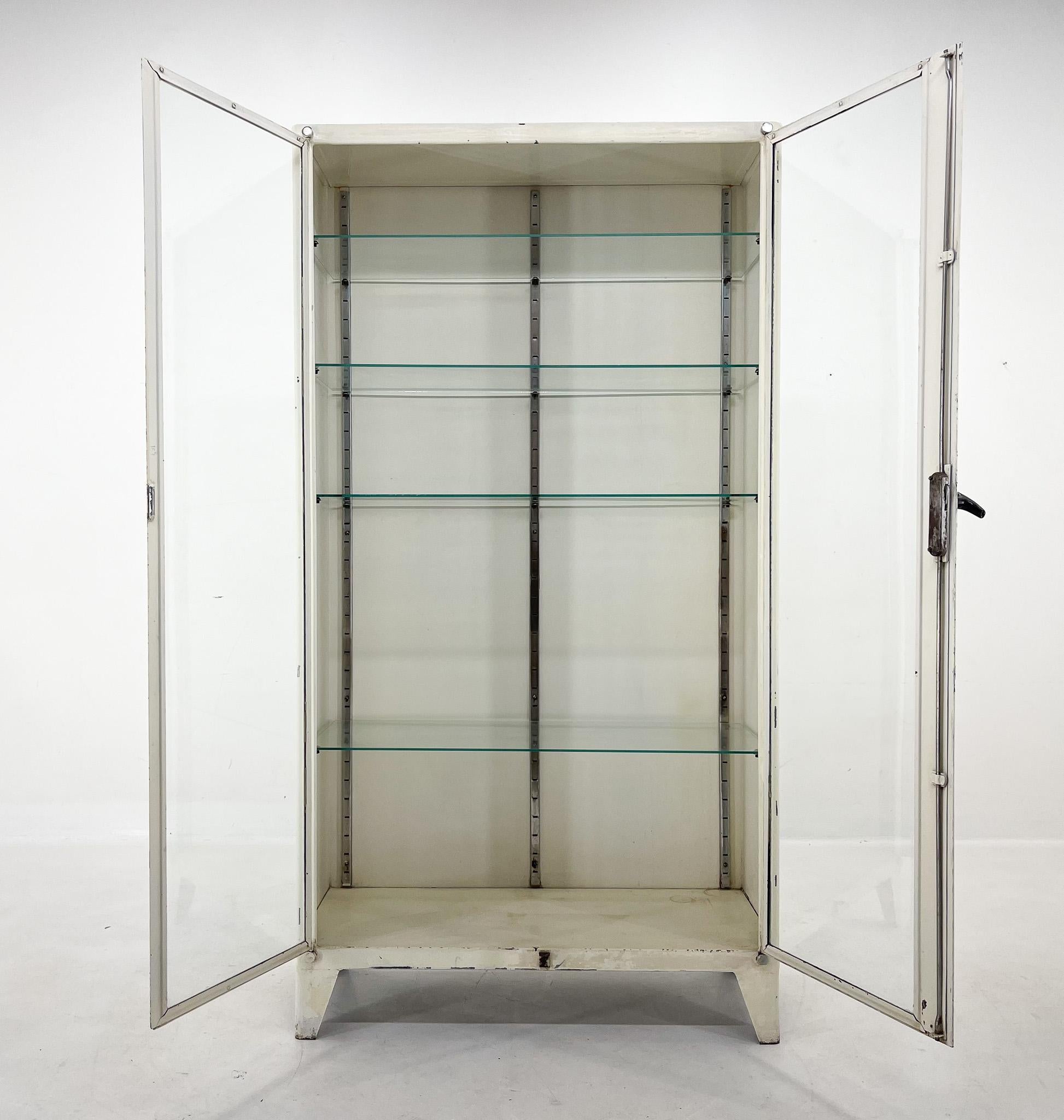 1950s glass display cabinet