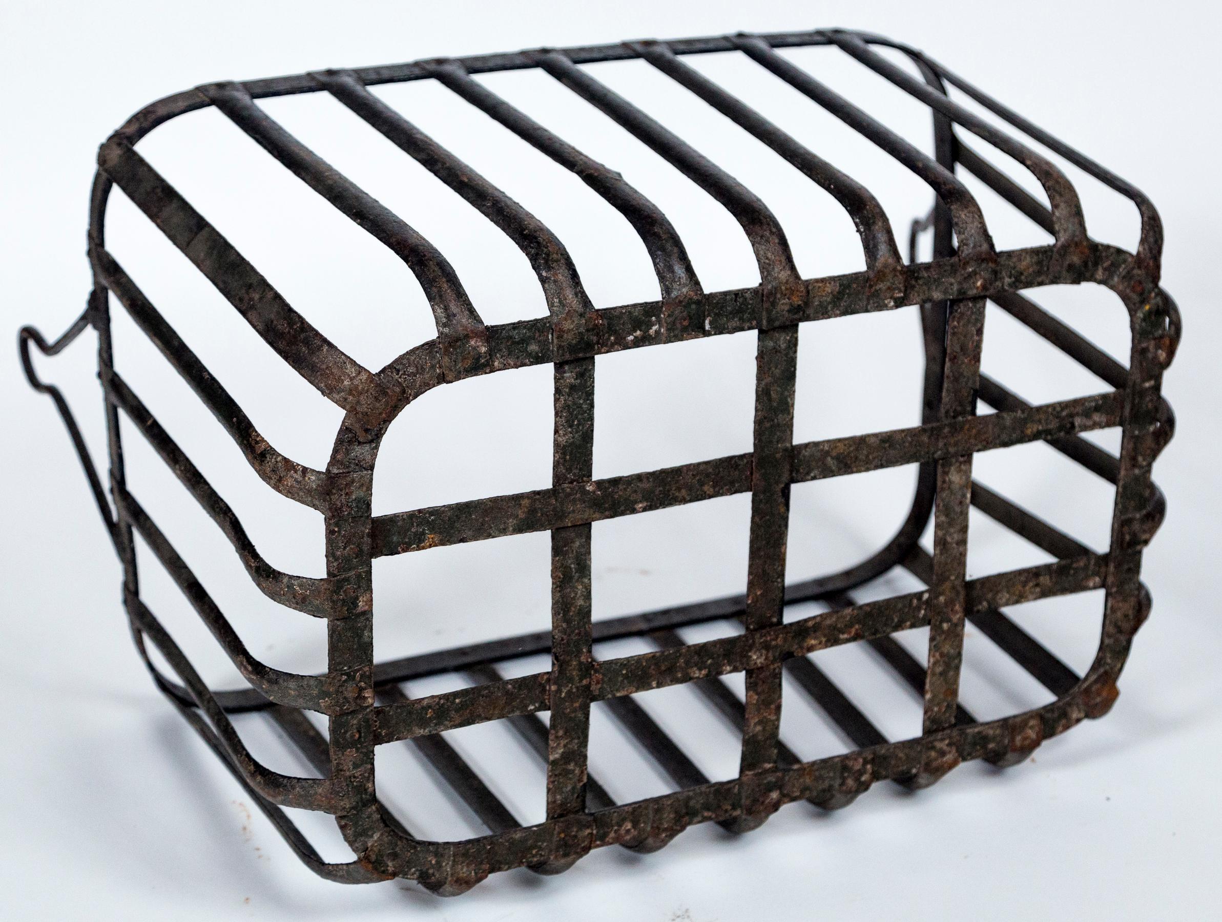 Vintage Iron Field Basket, 20th Century For Sale 7