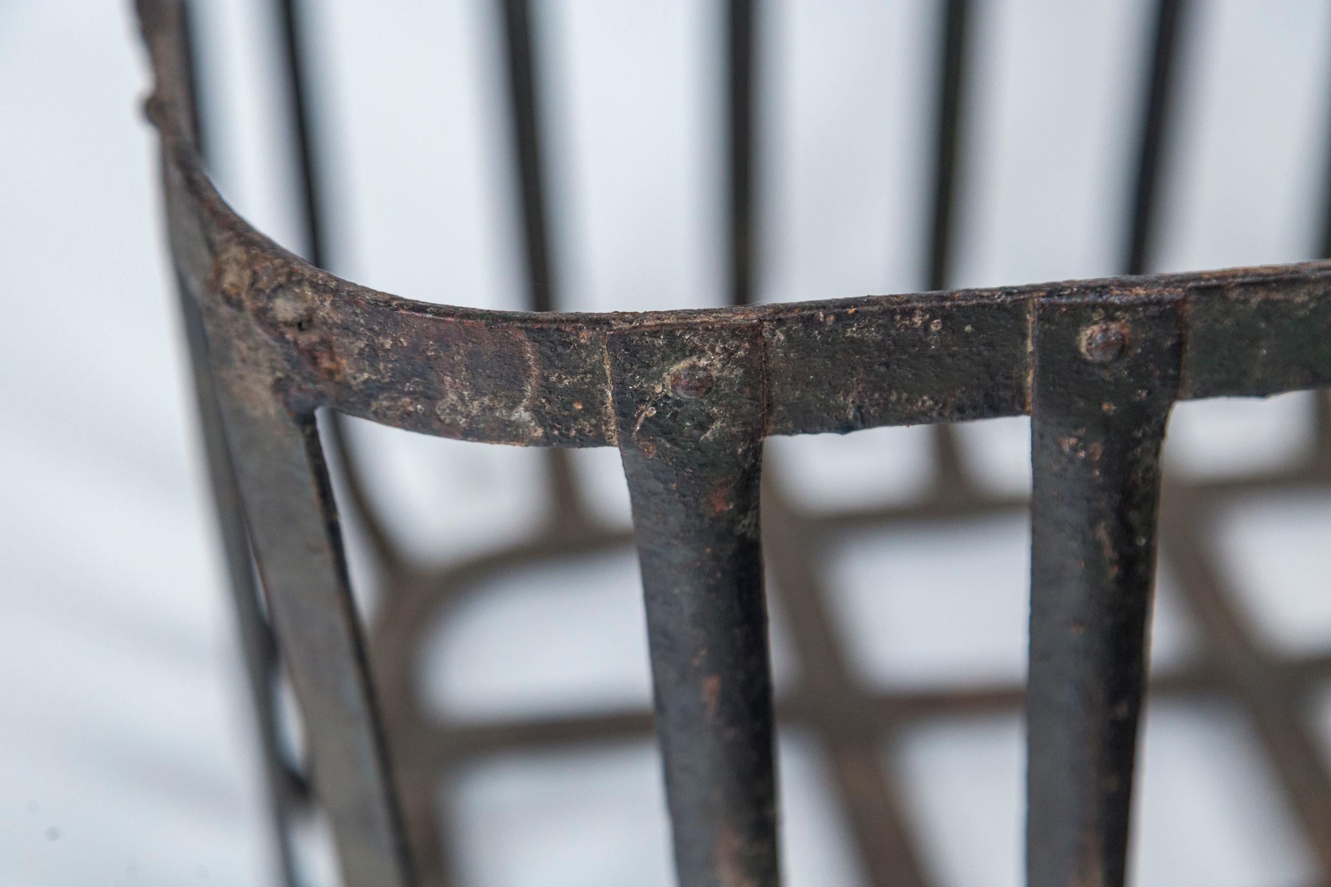 Vintage Iron Field Basket, 20th Century For Sale 4