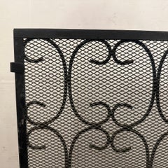 Vintage Iron Fireplace Screen