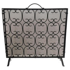 Vintage Iron Fireplace Screen