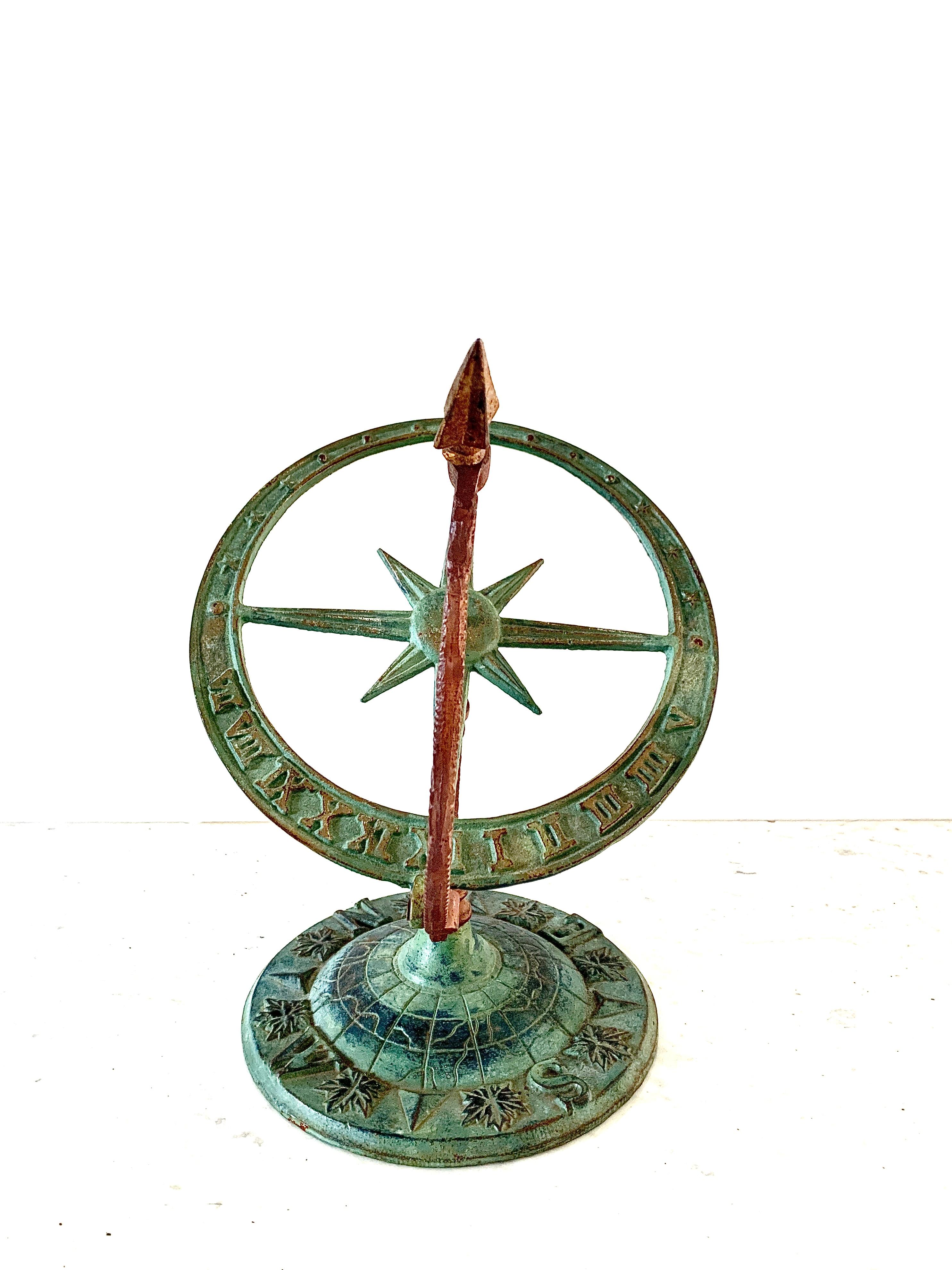 Vintage Iron Garden Armillary Sundial 1
