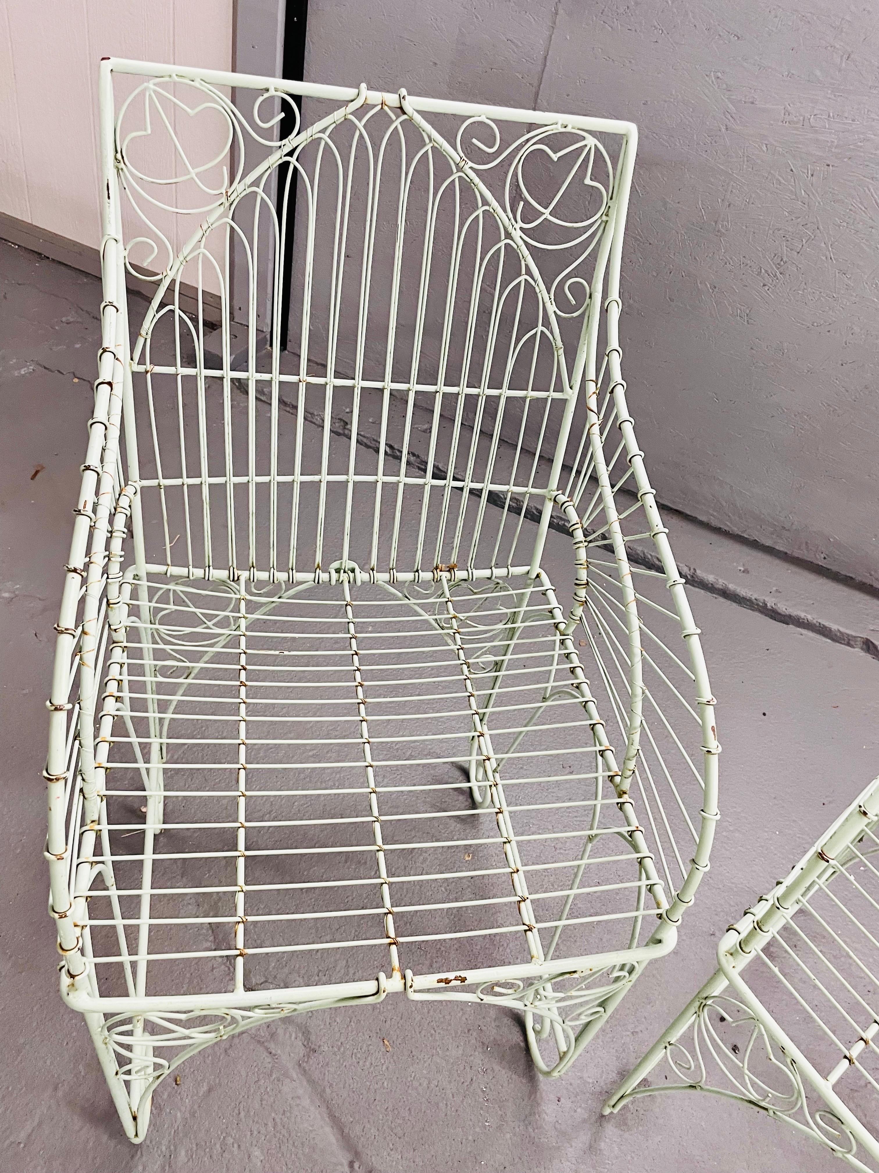 Vintage Schmiedeeisen Stühle für draußen im Angebot 6