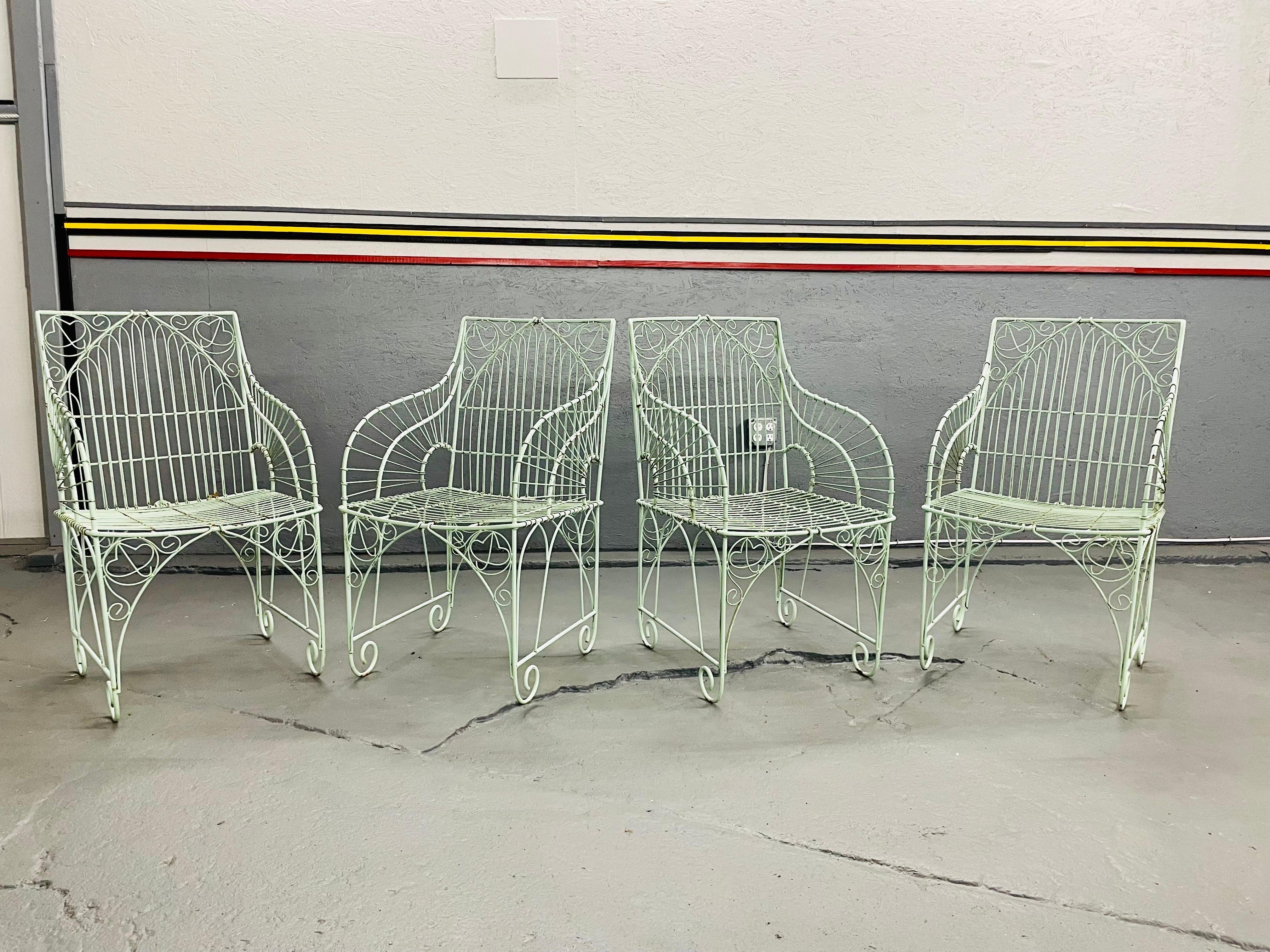 Vintage Schmiedeeisen Stühle für draußen im Angebot 1