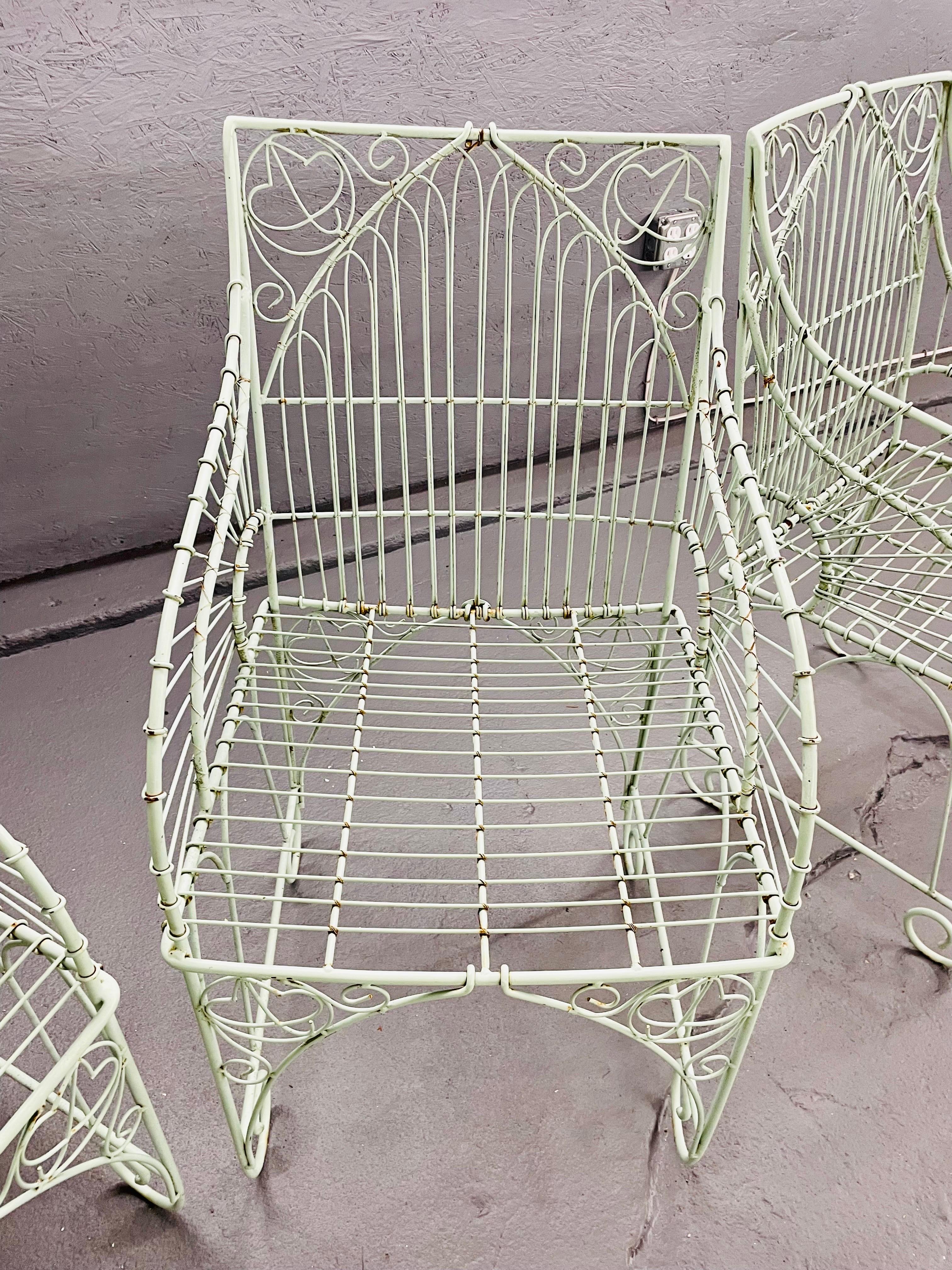 Vintage Wrought Iron Outdoor Chairs For Sale 2