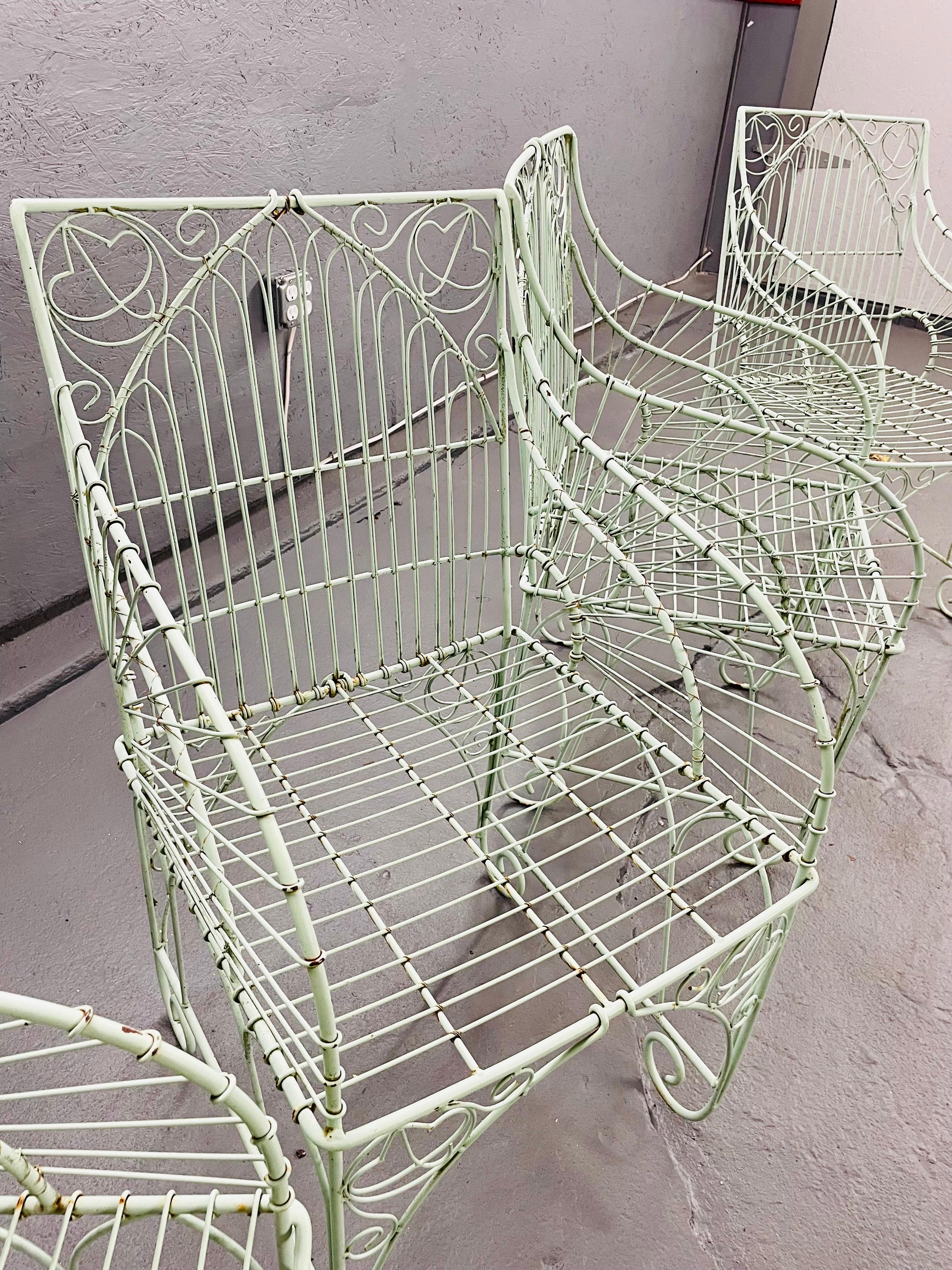 Vintage Wrought Iron Outdoor Chairs For Sale 3