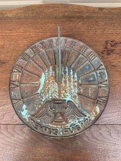 Vintage Iron Garden Sundial "Tempos Fugit"