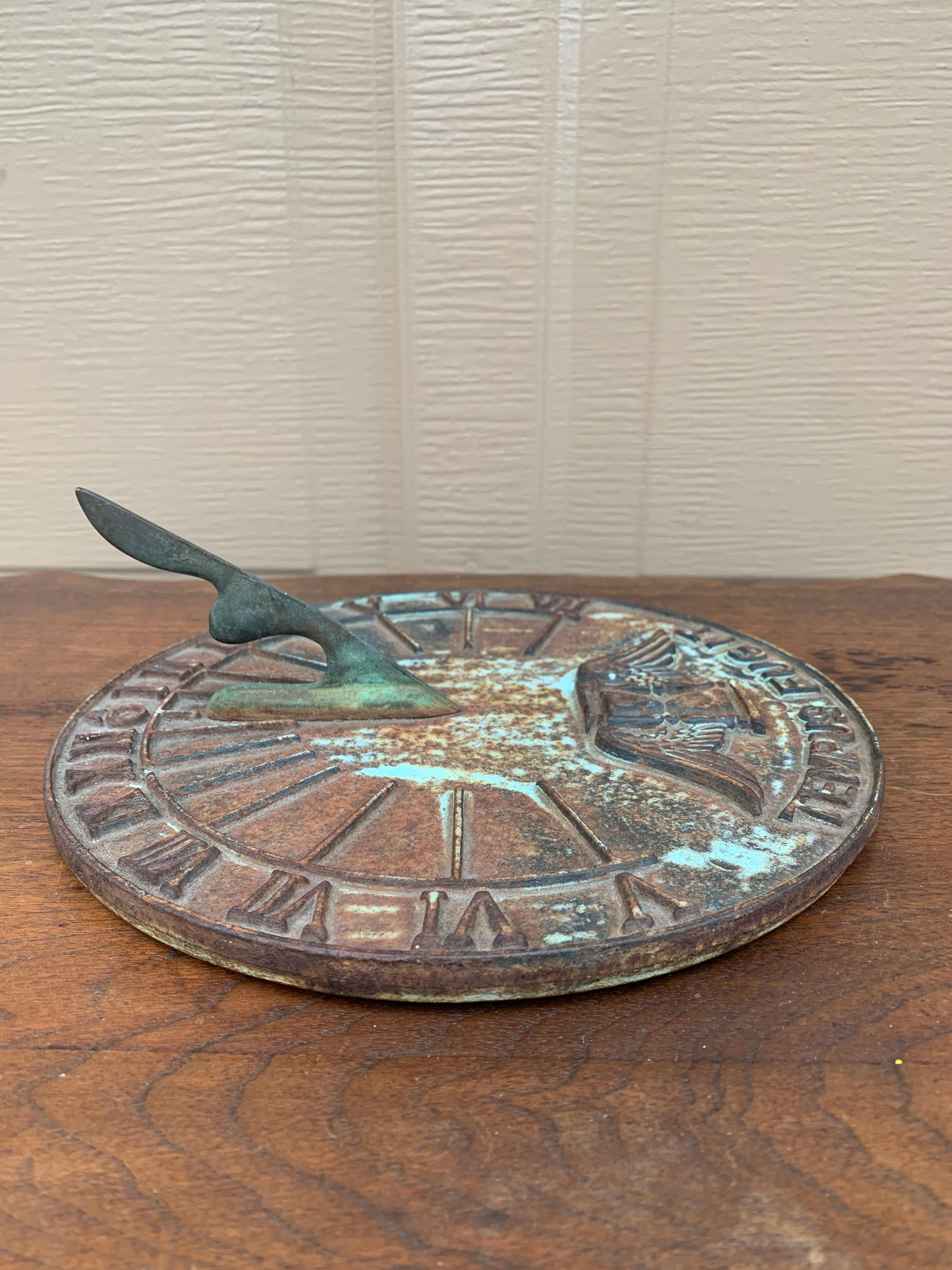 Vintage Iron Garden Sundial 