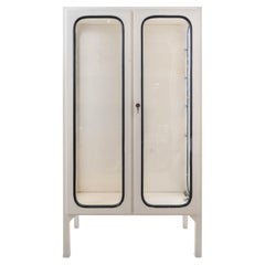 Gabinete médico vintage de hierro y cristal