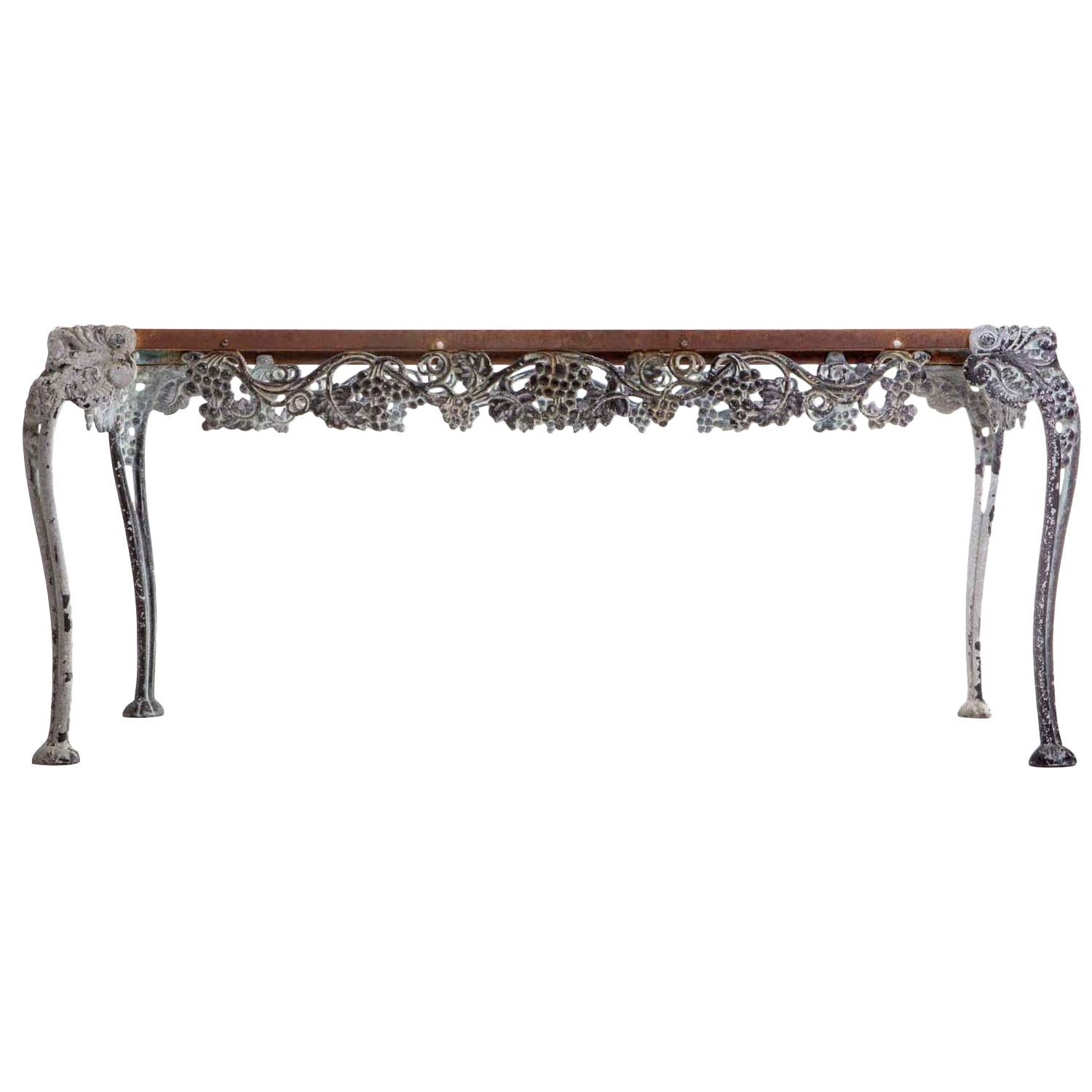 Vintage Iron Grapevine Garden Table in the style of John Salterini For Sale