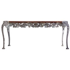 Vintage Iron Grapevine Garden Table in the style of John Salterini