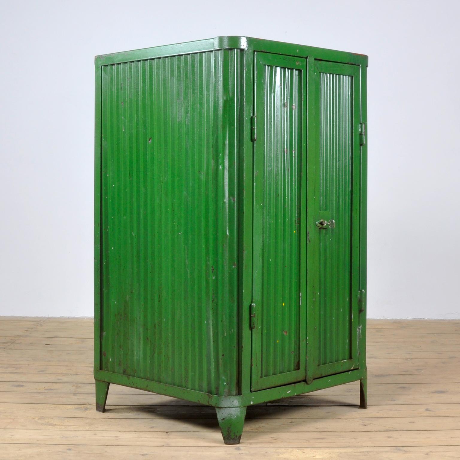 French Vintage Iron Industrial Cabinet, 1950s