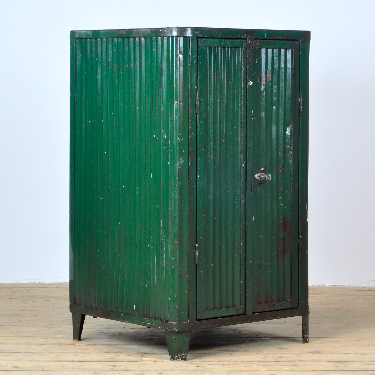 French Vintage Iron Industrial Cabinet, 1950s