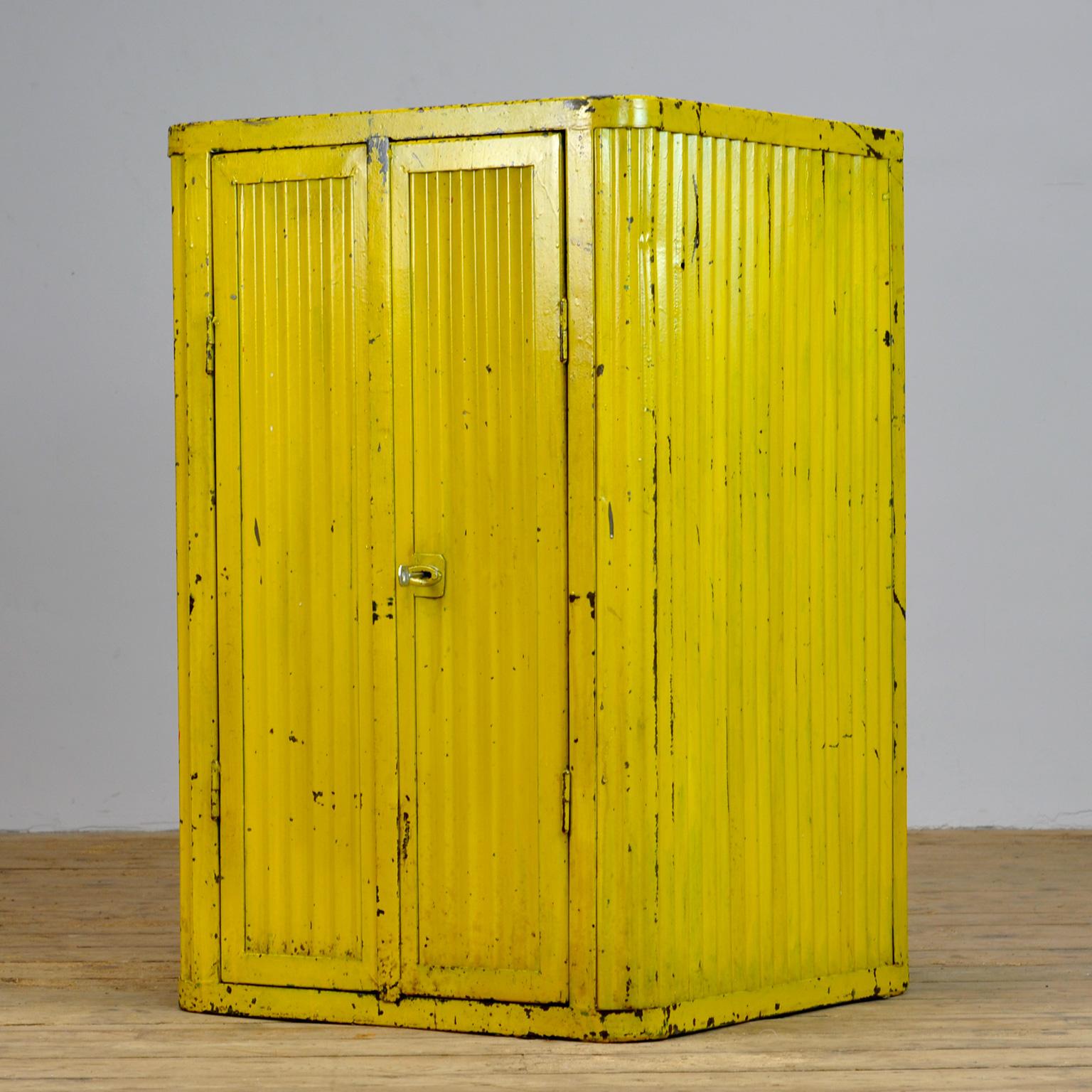 French Vintage Iron Industrial Cabinet, 1950's